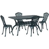  Vrtni set za objed 5 pcs Zelena Aluminij | shoptok.hr