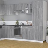 vidaXL steklena viseča omarica siva sonoma 60x31x60 cm konstruiran les Cene