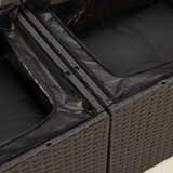  6-dijelni set vrtnih sofa s jastucima crni od poliratana | shoptok.hr