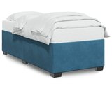  The Living Store Posteljni okvir modra 100x200 cm žamet - Posteljni Okvir, (21488750) | Shoptok.si