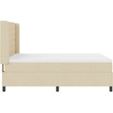  LED Box Spring Krevet s madracem Krema 140 x 190 cm tkanina | shoptok.hr