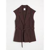 Sinsay Elegantna prsluk s materijalnim remenom od viskoze | shoptok.hr