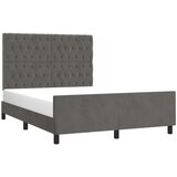  Posteljni okvir z vzglavjem temno siv 140x200 cm žamet, (20788264) | Shoptok.si