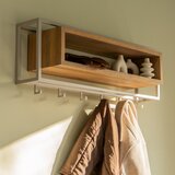 Spinder Design Stenski obešalnik iz masivnega hrasta v naravni barvi/sivorjav s polico 78 cm School – | Shoptok.si