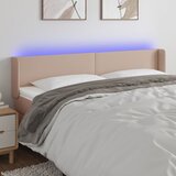  LED uzglavlje boja cappuccina 183x16x78/88 cm od umjetne kože | shoptok.hr