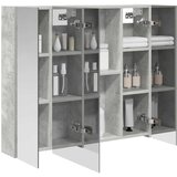  Kupaonski ormar s ogledalom Betonski sivi 80 x 14.5 x 70 cm | shoptok.hr