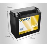 Varta Akumulator Powersports AGM Active YTX20L-4, 12V, 18Ah, D+ Cene