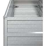 vidaXL Visoka greda 100x40x45 cm pocinkano jeklo srebrna | Shoptok.si
