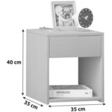 MID.YOU nočna omarica sledo mini, črna | Shoptok.si