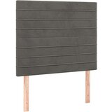  Posteljni okvir z vzglavjem temno siv 90x190 cm žamet, (20904503) | Shoptok.si