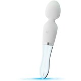Liaison Wand - punjivi LED vibrator od silikonskog stakla (prozirno-bijeli) | shoptok.hr