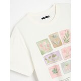 Sinsay Pamučna majica s cvjetnim printom | shoptok.hr