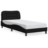  Okvir kreveta s LED-om bez madraca Hvar crni 90x200cm od tkanine | shoptok.hr
