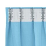 vidaXL Zavese z zavesami 2 pcs Svetlo modra 260 x 140 cm Poliester | Shoptok.si