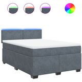 Maison Chic Box spring postelja - Vzmetna postelja z vzmetnico temno siva 160x200 cm žamet SL4858, (21905591) | Shoptok.si