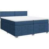vidaXL Box spring postelja z vzmetnico modra 200x200 cm blago, (21308676) | Shoptok.si