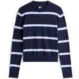 Tommy Jeans Pulover 'ESSENTIAL' marine / svetlo modra / bela Cene