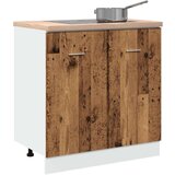vidaXL Spodnja omarica za umivalnik star les 80x46x81,5 cm inž. les | Shoptok.si