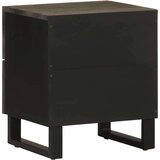 vidaXL Nočna omarica črna 40x33x46 cm trden mangov les | Shoptok.si