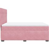  Krevet s oprugama i madracem ružičasti 140x190 cm baršunasti | shoptok.hr