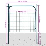  Vrtna ograda 100x100 cm Zelena | shoptok.hr