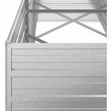  Povišena vrtna gredica 240 x 80 x 77 cm pocinčani čelik srebrna | Eponuda.com