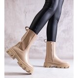 Gemre Beige high ankle boots made of eco leather Manera | ePonuda.com