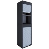 MID.YOU pisarniška omara aktos xl, črna, siva | Shoptok.si