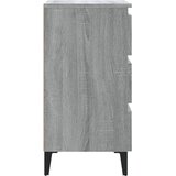  Noćni ormarić s metalnim nogama boja sivog hrasta 40x35x69 cm | shoptok.hr