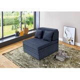 CARRYHOME FOTELJ S FUNKCIJO LEŽIŠČA, modra tekstil | Shoptok.si