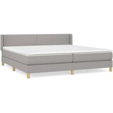  S oprugama i madracem svjetlosivi 200 x 200cm od tkanine | shoptok.hr
