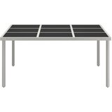  Vrtni blagovaonski stol 170 x 170 x 74,5 cm od stakla i čelika | shoptok.hr
