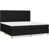  Krevet s oprugama i madracem crni 200x200 cm od tkanine | shoptok.hr