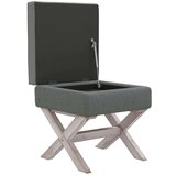 vidaXL Tabure za pohranu tamnosivi 45 x 45 x 49 cm od tkanine | shoptok.hr