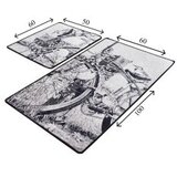  hand draw multicolor bathmat set (2 pieces) | Eponuda.com