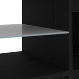 TV ormarić s LED svjetlima crni hrast 140x40x35 5 cm konstruirano drvo | shoptok.hr