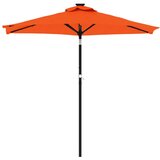  Vrtni suncobran s čeličnom šipkom LED terakota 225x225x212 cm | Eponuda.com