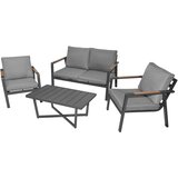 Aluminijska vrtna garnitura - sofa + 2 fotelje + stol | shoptok.hr