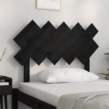  Uzglavlje za krevet crno 104 x 3 x 80,5 cm od masivne borovine | shoptok.hr