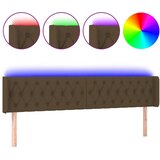 Maison Chic LED Posteljno vzglavje - Vzglavna omarica - Nočna omarica temno rjavo 183x16x78/88 cm blago, (21709616) | Shoptok.si