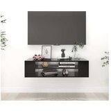  Viseča TV omarica črna 100x30x26,5 cm iverna plošča | Shoptok.si
