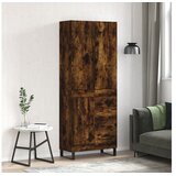 vidaXL Visoka komoda dimljeni hrast 69 5x34x180 cm konstruiranog drva | shoptok.hr