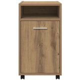 vidaXL omarica s kolesi artisan hrast 33x38x60 cm inženirski les | Shoptok.si