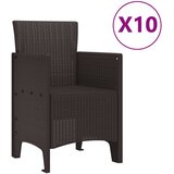  11-dijelni vrtni set za blagovanje smeđi poli ratan | shoptok.hr