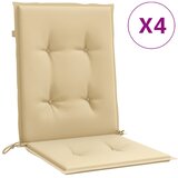  Jastuci za stolice 2 kom prošarano bež 100x50x4 cm od tkanine | shoptok.hr