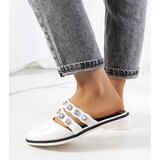 Gemre White flip-flops embellished with studs Asselt | Shoptok.si