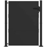  Vrtna vrata 110 x 130 cm Crna Može se zaključati | shoptok.hr