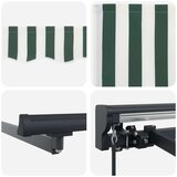  Ručno sklopiva tenda Zelena i bijela 4 5 × 3 5 m - Zelena i bijela (antracitni okvir) 4 5 × 3 5 m Ručna | shoptok.hr
