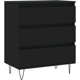  Komoda crna 60 x 35 x 70 cm od konstruiranog drva | shoptok.hr