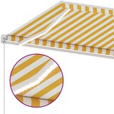  Tenda na ručno uvlačenje s LED svjetlom 350x250 cm žuto-bijela | shoptok.hr